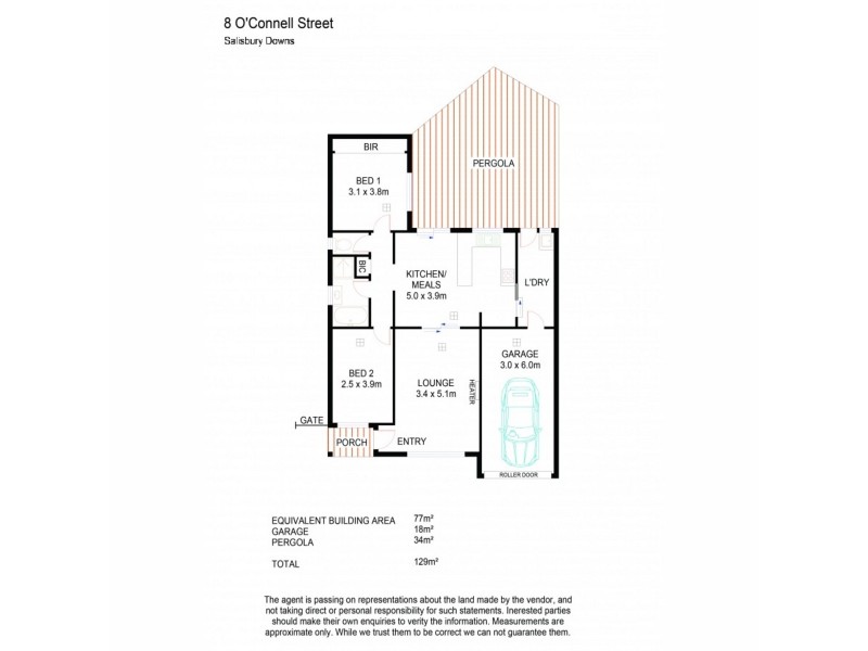 8 O’Connell Street, Salisbury Downs SA 5108 Floorplan