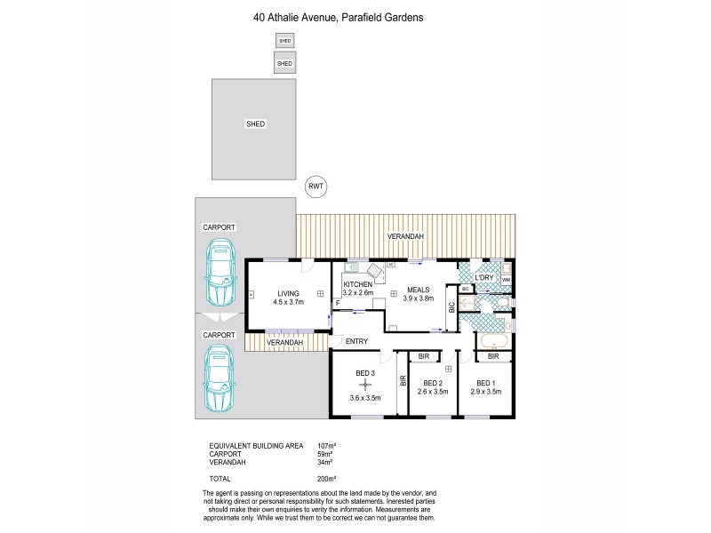 40 Athalie Avenue, Parafield Gardens SA 5107 Floorplan