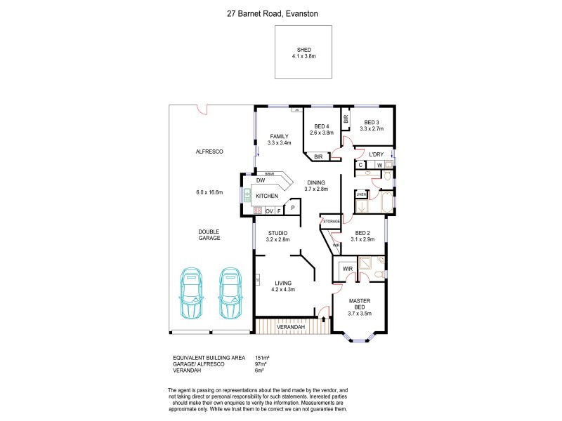 27 Barnet Road, Evanston SA 5116 Floorplan