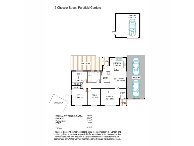 3 Chesser Street, Parafield Gardens SA 5107 Floorplan