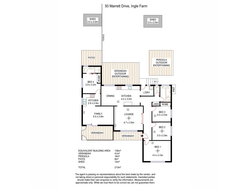 50 Marrett Drive, Ingle Farm SA 5098 Floorplan
