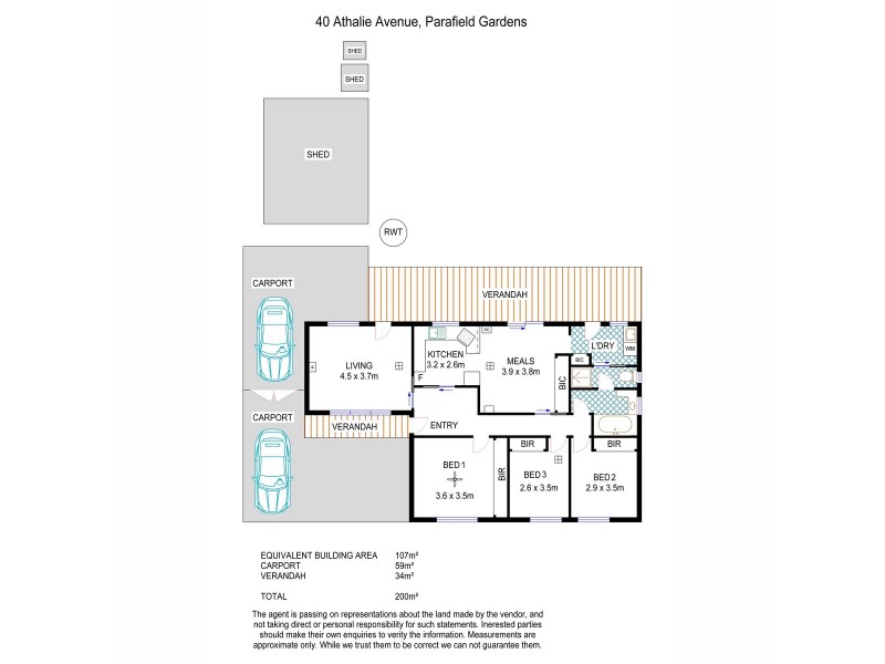 40 Athalie Avenue, Parafield Gardens SA 5107 Floorplan
