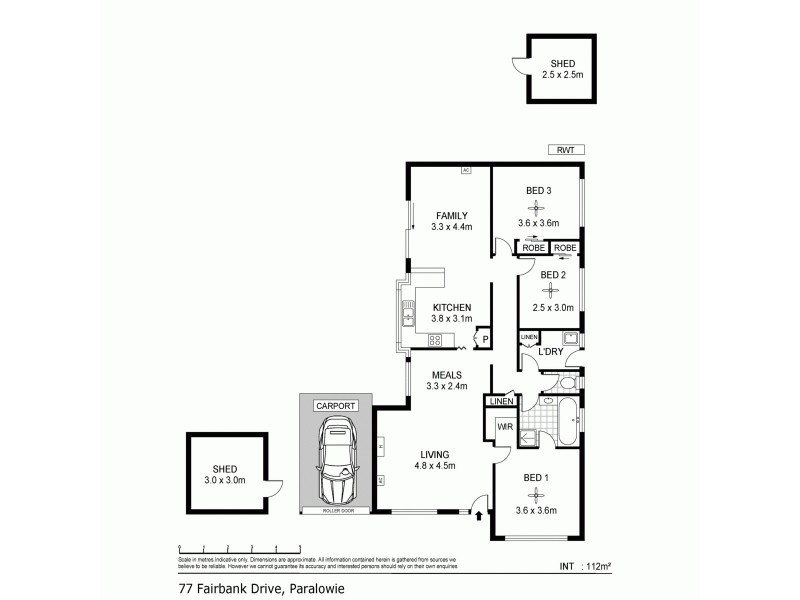 77 Fairbanks Drive, Paralowie SA 5108 Floorplan