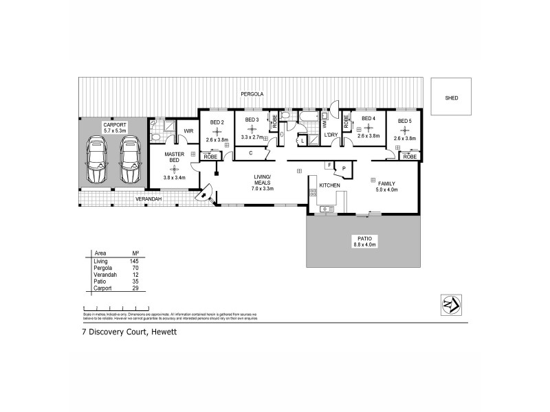 7 Discovery Court, Hewett SA 5118 Floorplan