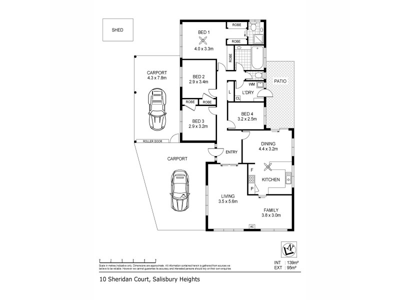 10 Sheridan Court, Salisbury Heights SA 5109 Floorplan