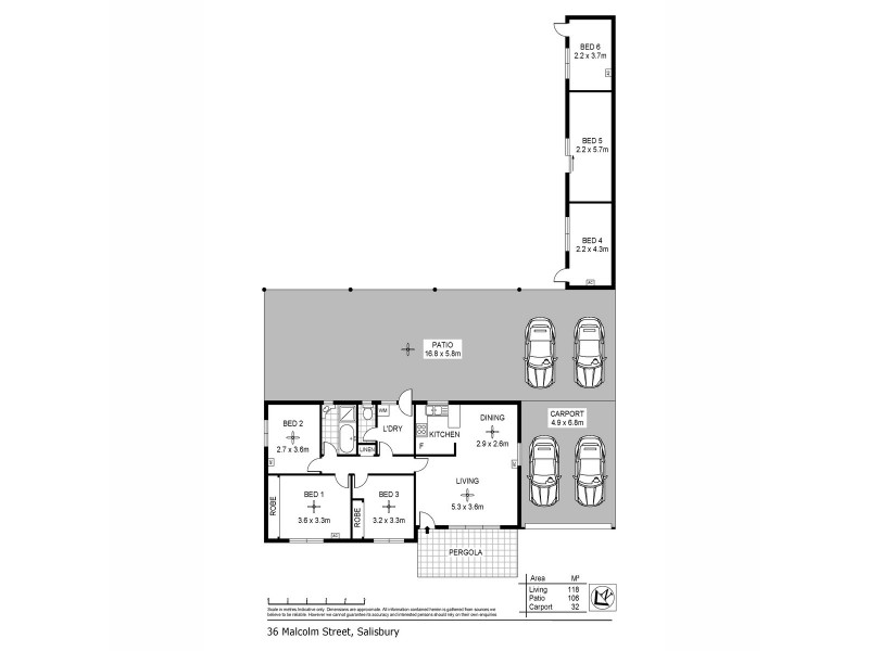 36 Malcolm Street, Salisbury SA 5108 Floorplan
