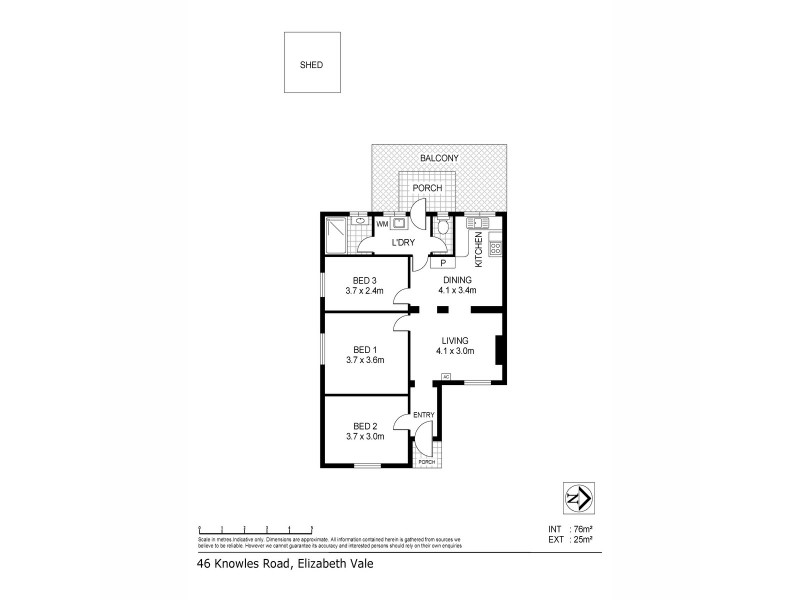 46 Knowles Road, Elizabeth Vale SA 5112 Floorplan