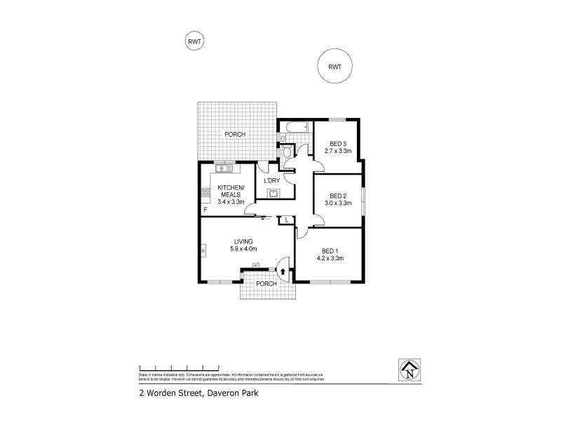 2 Worden Street, Davoren Park SA 5113 Floorplan