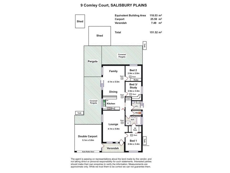 9 Comley Court, Salisbury Plain SA 5109 Floorplan