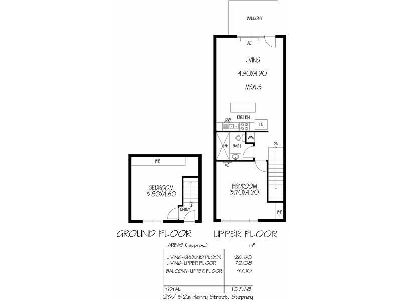 23/52a Henry Street, Stepney SA 5069 Floorplan