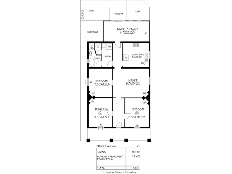 11 Spring Street, Beverley SA 5009 Floorplan