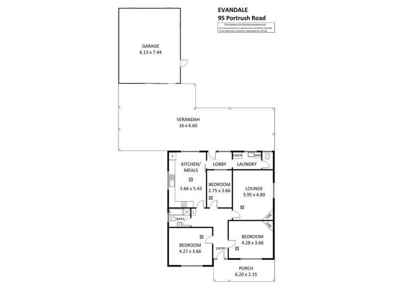 95 Portrush Road, Evandale SA 5069 Floorplan