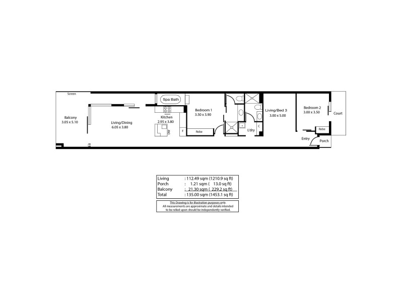 Apartment 105/356 Seaview Road, Henley Beach SA 5022 Floorplan