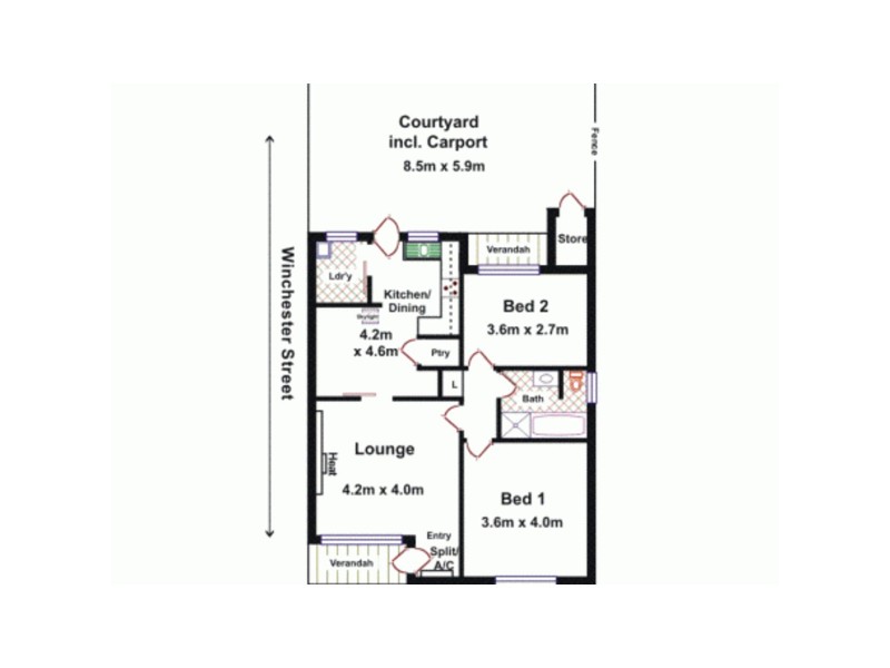 8/29A Winchester Street, St Peters SA 5069 Floorplan