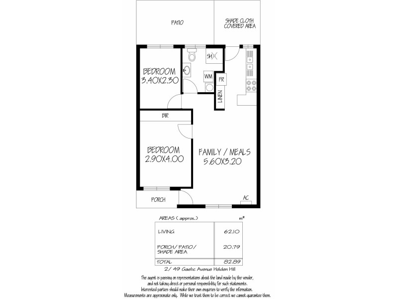 2/49 Gaelic Avenue, Holden Hill SA 5088 Floorplan