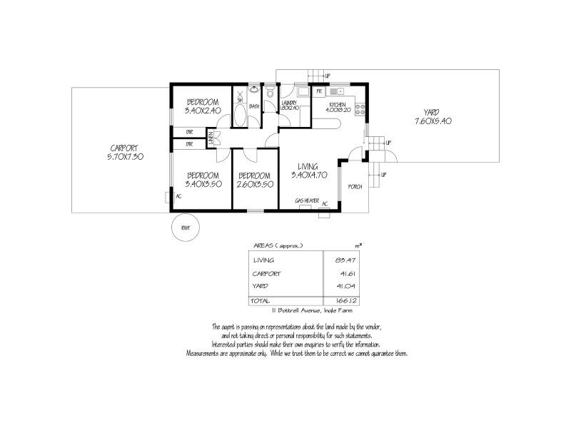 11 Bottrell Avenue, Ingle Farm SA 5098 Floorplan