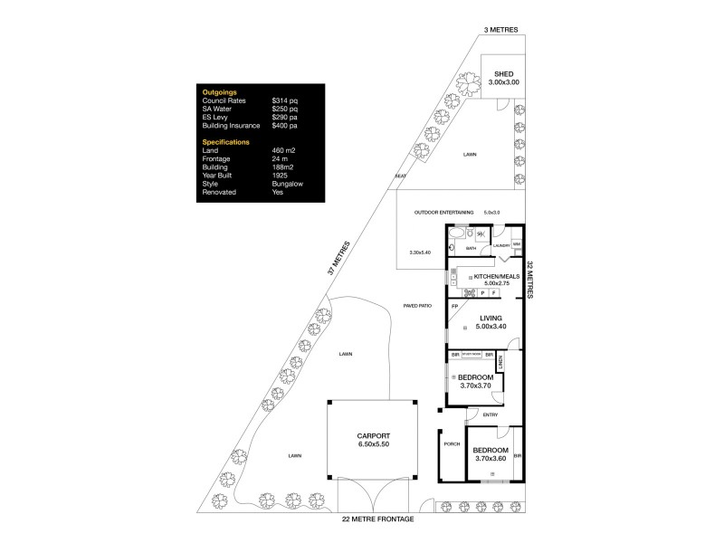 8 Abbotsbury Place, Evandale SA 5069 Floorplan