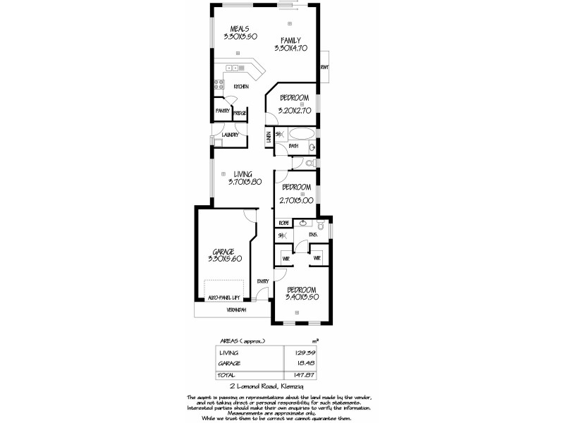 2 Lomond Road, Klemzig SA 5087 Floorplan