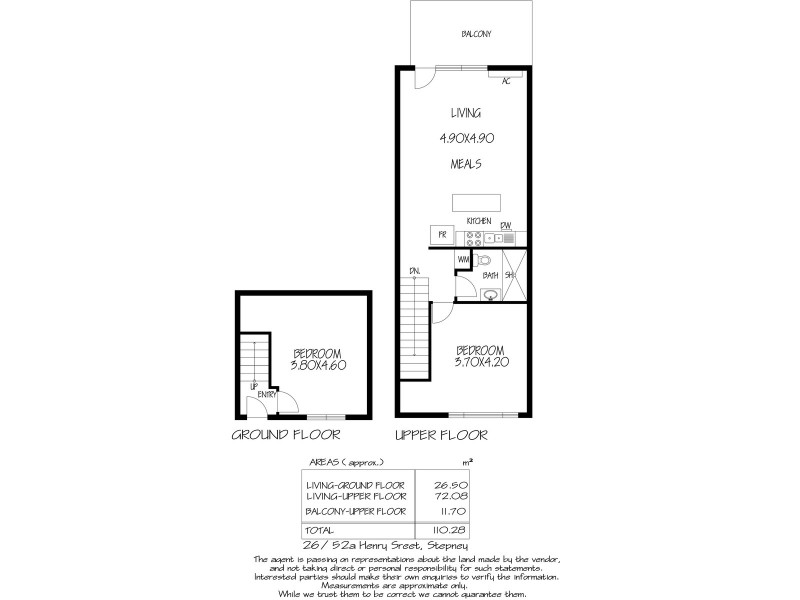 26/52a Henry Street, Stepney SA 5069 Floorplan