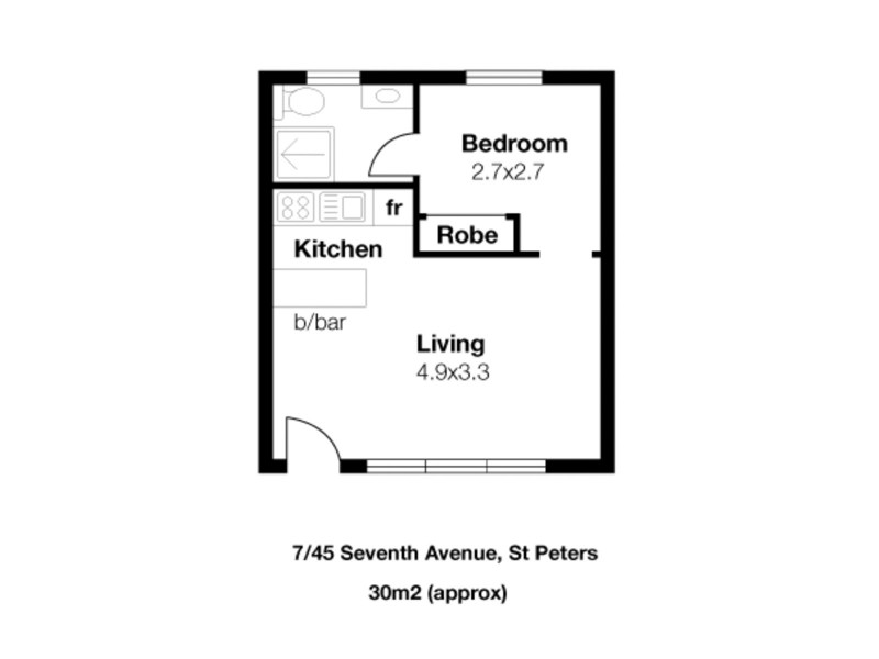 7/45 Seventh Avenue, St Peters SA 5069 Floorplan
