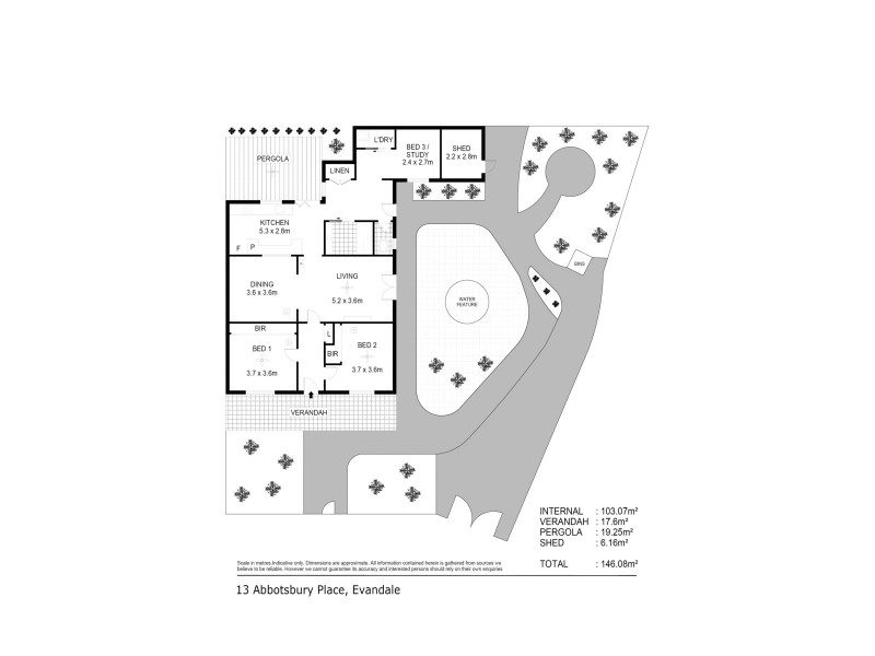 13 Abbotsbury Place, Evandale SA 5069 Floorplan