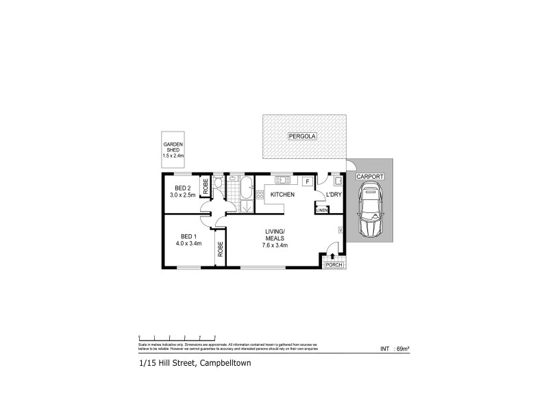 1/15 Hill Street, Campbelltown SA 5074 Floorplan