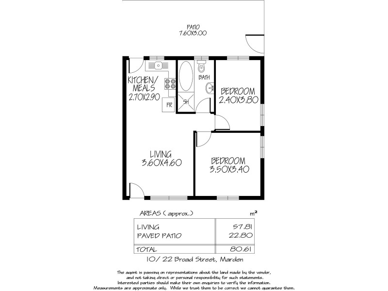 10/22 Broad Street, Marden SA 5070 Floorplan