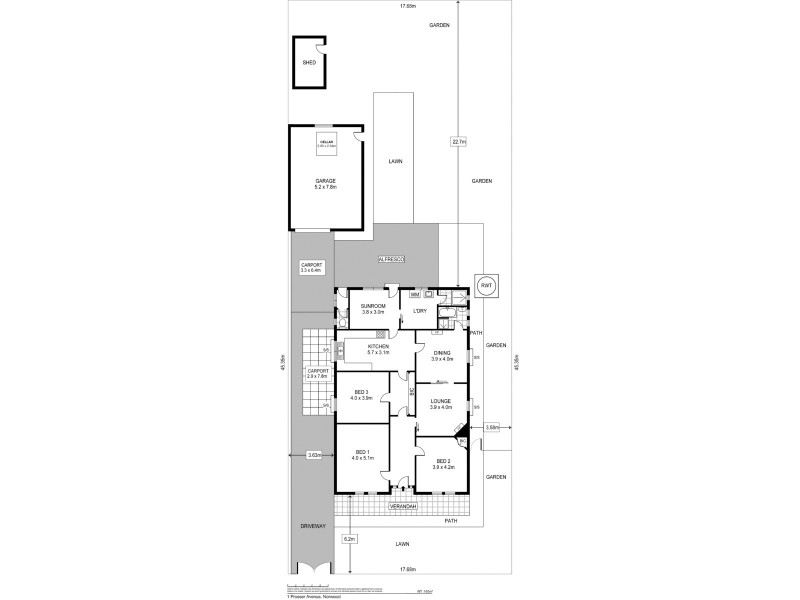 1 Prosser Avenue, Norwood SA 5067 Floorplan