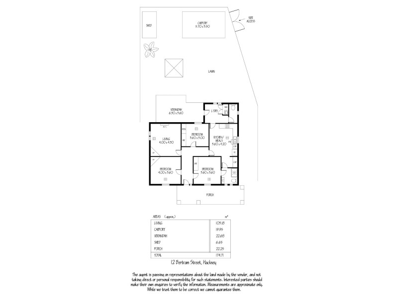 12 Bertram Street, Hackney SA 5069 Floorplan