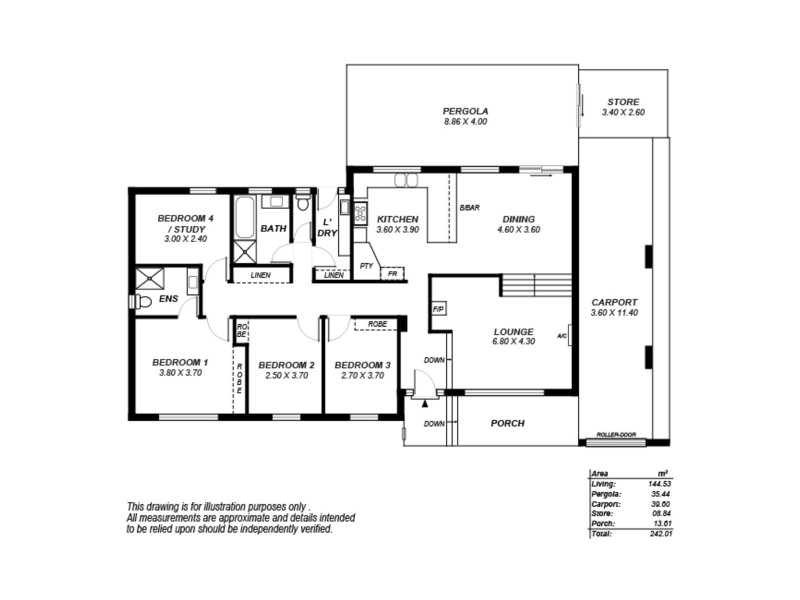 23 Ellerslie Drive, Rostrevor SA 5073 Floorplan