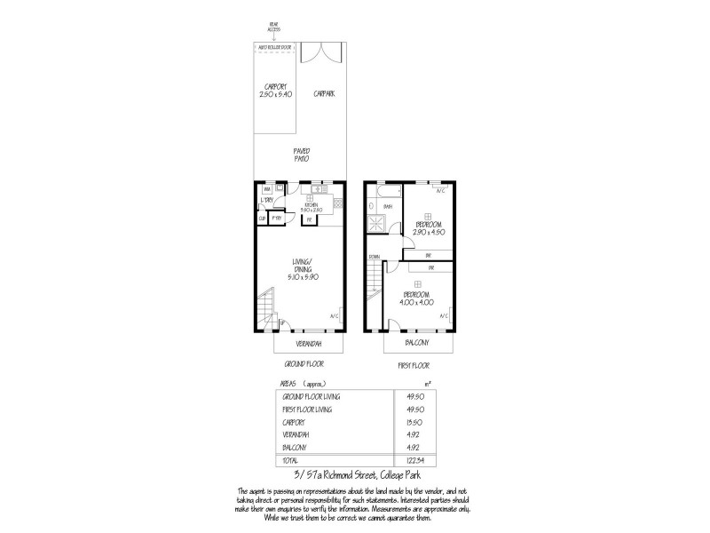 3/57a Richmond Street, College Park SA 5069 Floorplan