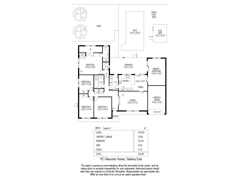 40 Gloucester Avenue, Salisbury East SA 5109 Floorplan