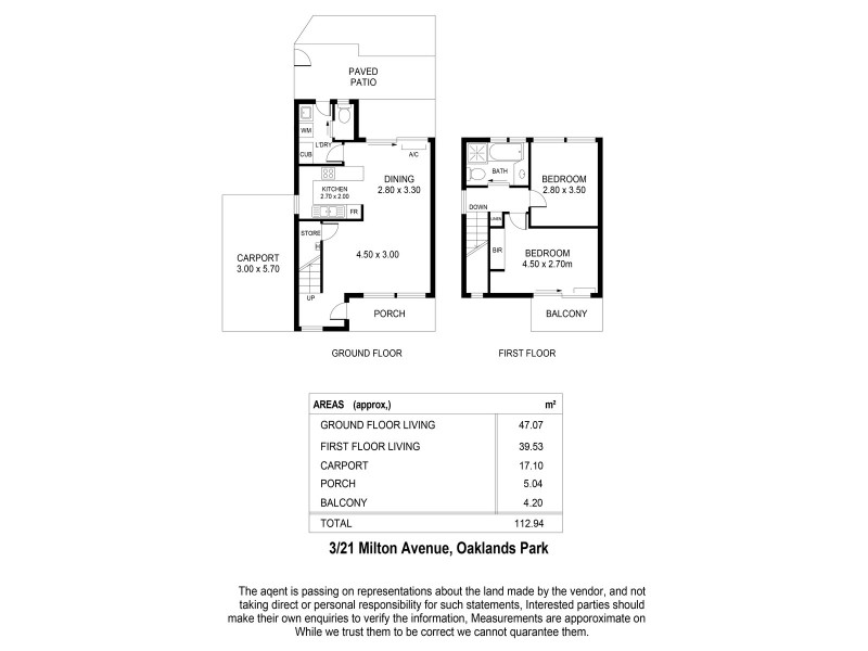 3/21 Milton Street, Oaklands Park SA 5046 Floorplan
