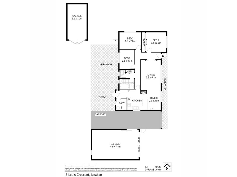 8 Louis Crescent, Newton SA 5074 Floorplan