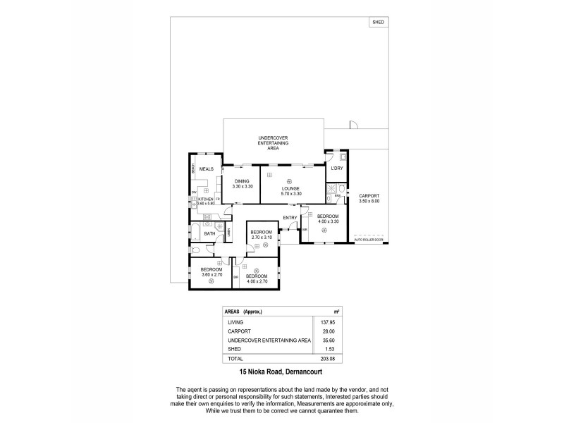 15 Nioka Road, Dernancourt SA 5075 Floorplan