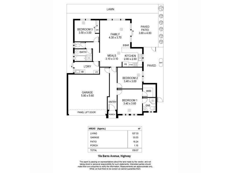 18A Barns Avenue, Highbury SA 5089 Floorplan