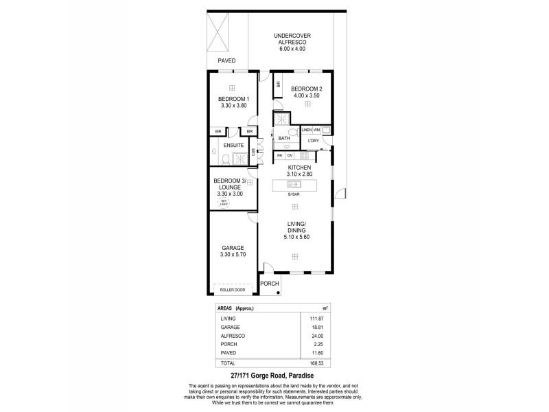 27/171 Gorge Road, Paradise SA 5075 Floorplan