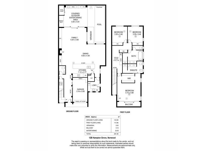12B Hampton Grove, Norwood SA 5067 Floorplan