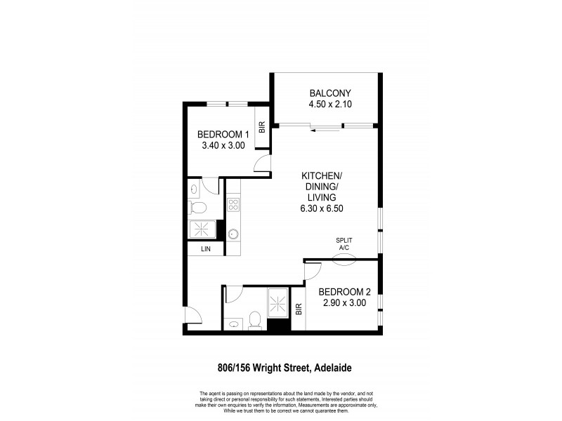 806/156 Wright Street, Adelaide SA 5000 Floorplan