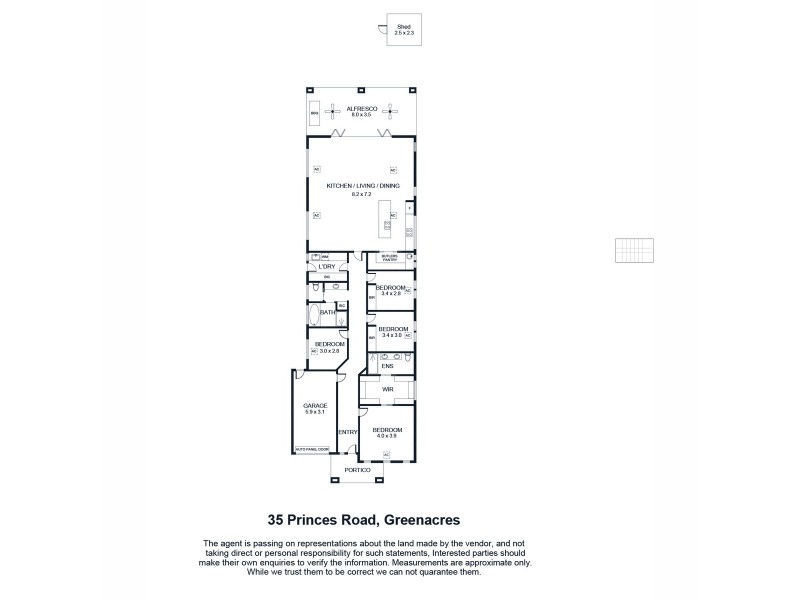 35 Princes Road, Greenacres SA 5086 Floorplan