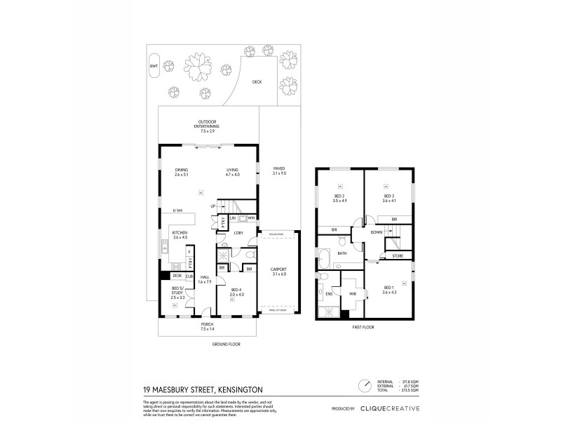 19 Maesbury Street, Kensington SA 5068 Floorplan