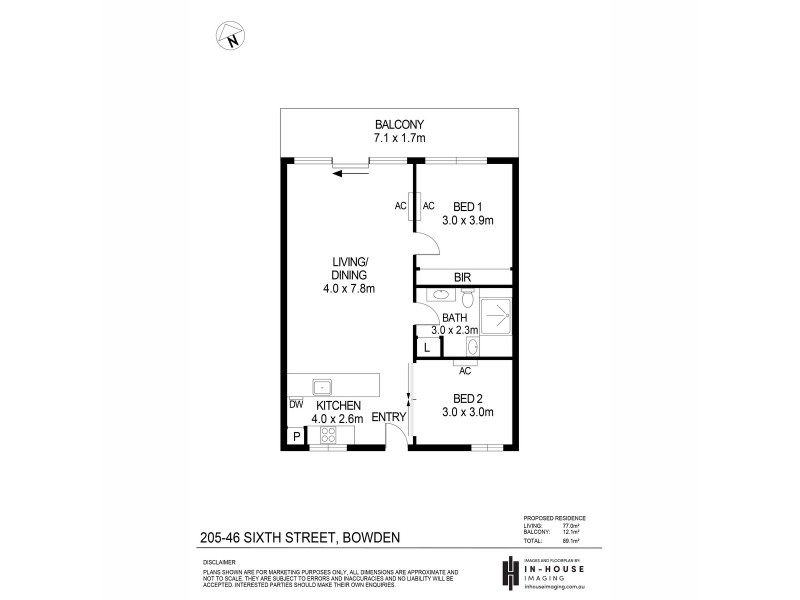 205/46 Sixth Street, Bowden SA 5007 Floorplan