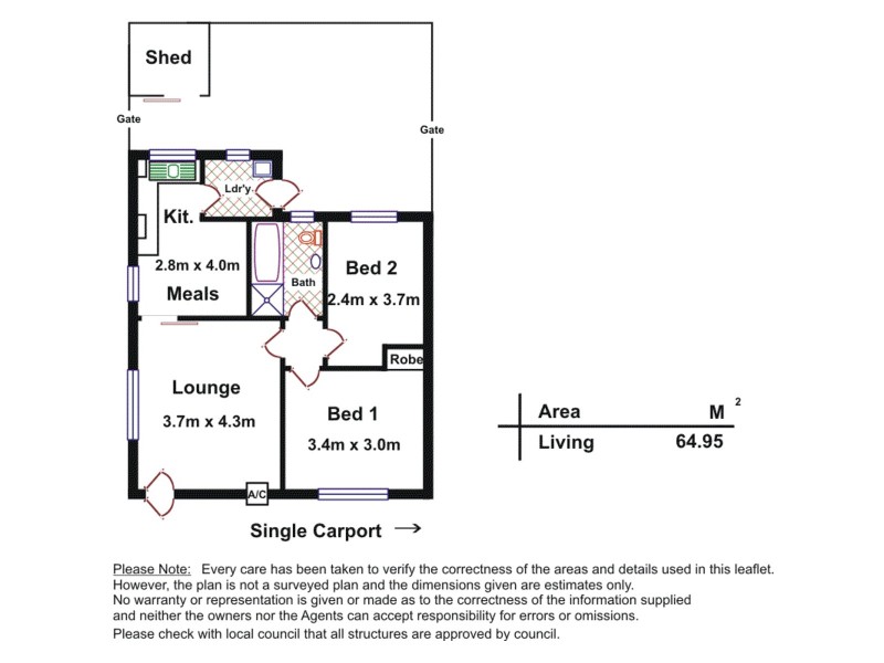 1/8 Faye Avenue, Ridgehaven SA 5097 Floorplan