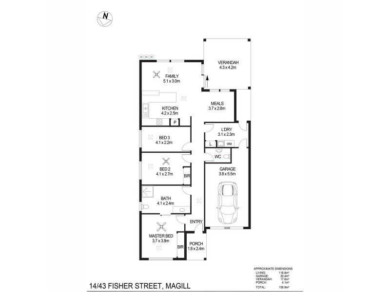 14/43 Fisher Street, Magill SA 5072 Floorplan