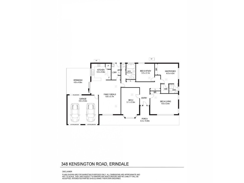 348 Kensington Road, Erindale SA 5066 Floorplan