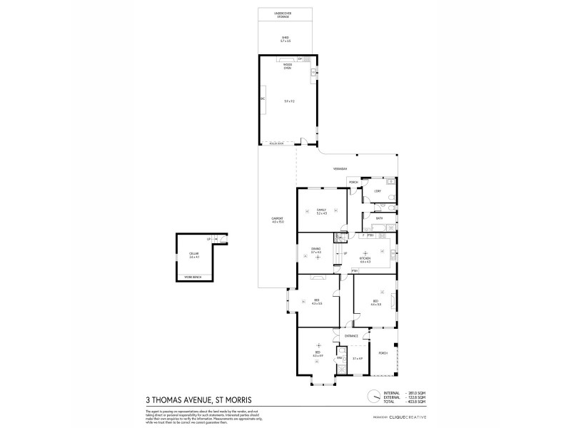 3 Thomas Avenue, St Morris SA 5068 Floorplan