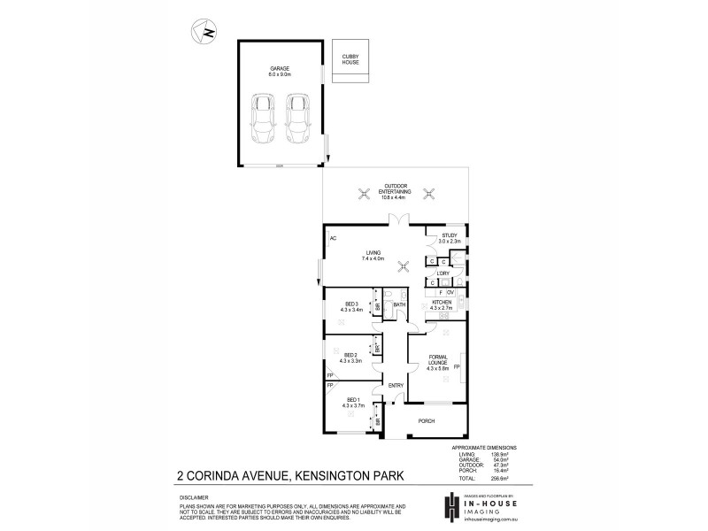 2 Corinda Avenue, Kensington Park SA 5068 Floorplan