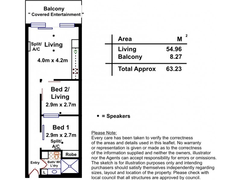 601/185 Morphett Street, Adelaide SA 5000 Floorplan