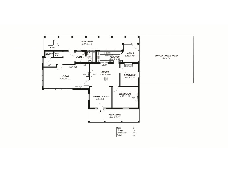 2 Glades Lane, Aldgate SA 5154 Floorplan