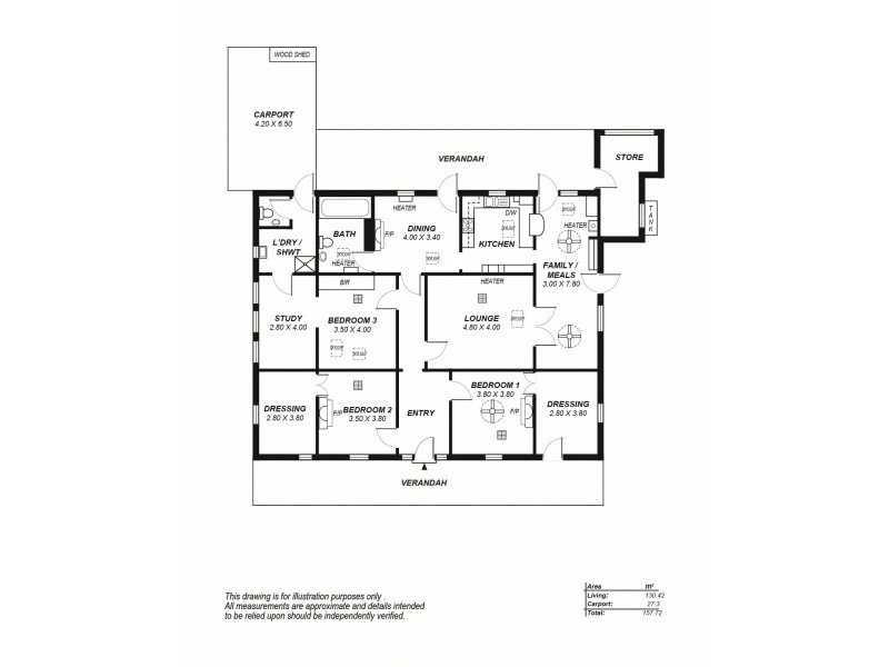 264 Corkscrew Road, Montacute SA 5134 Floorplan